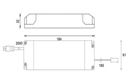 DRIVER 100W UL - JST - Technical Drawing