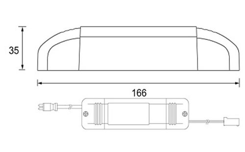 DRIVER 19W DIMMER - JST - Technical Drawing