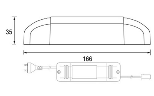 DRIVER 19W DIMMER - MML - Technical Drawing