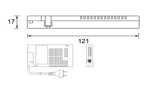 DRIVER 30W FLAT - Technical Drawing